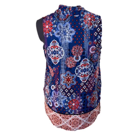 Alex & lili Sleeveless Boho Women's Multicolored Tunic Top Blouse (Size  Small) - Picture 2 of 7